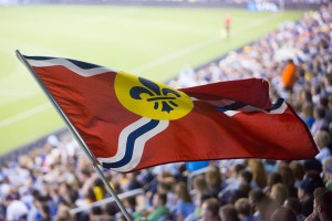 Saint Louis FC and the Saint Louligans planted their flag on firm ground in 2015. Credit: Jason Patrylo,
