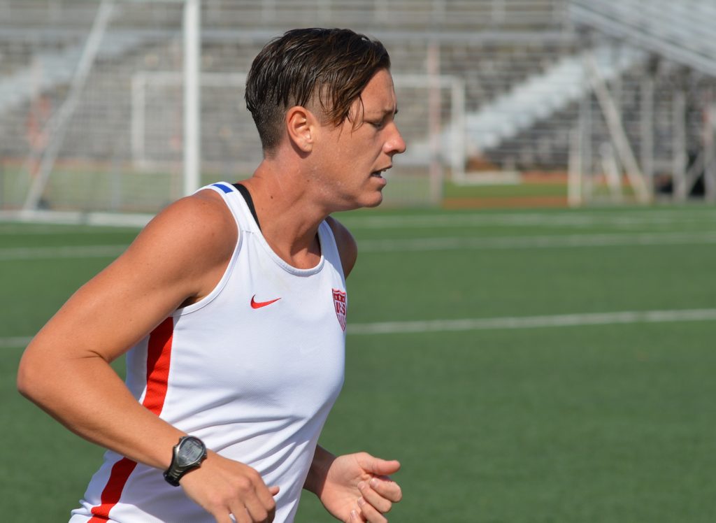 Abby Wambach training at WWT Soccer Park, April 2015
